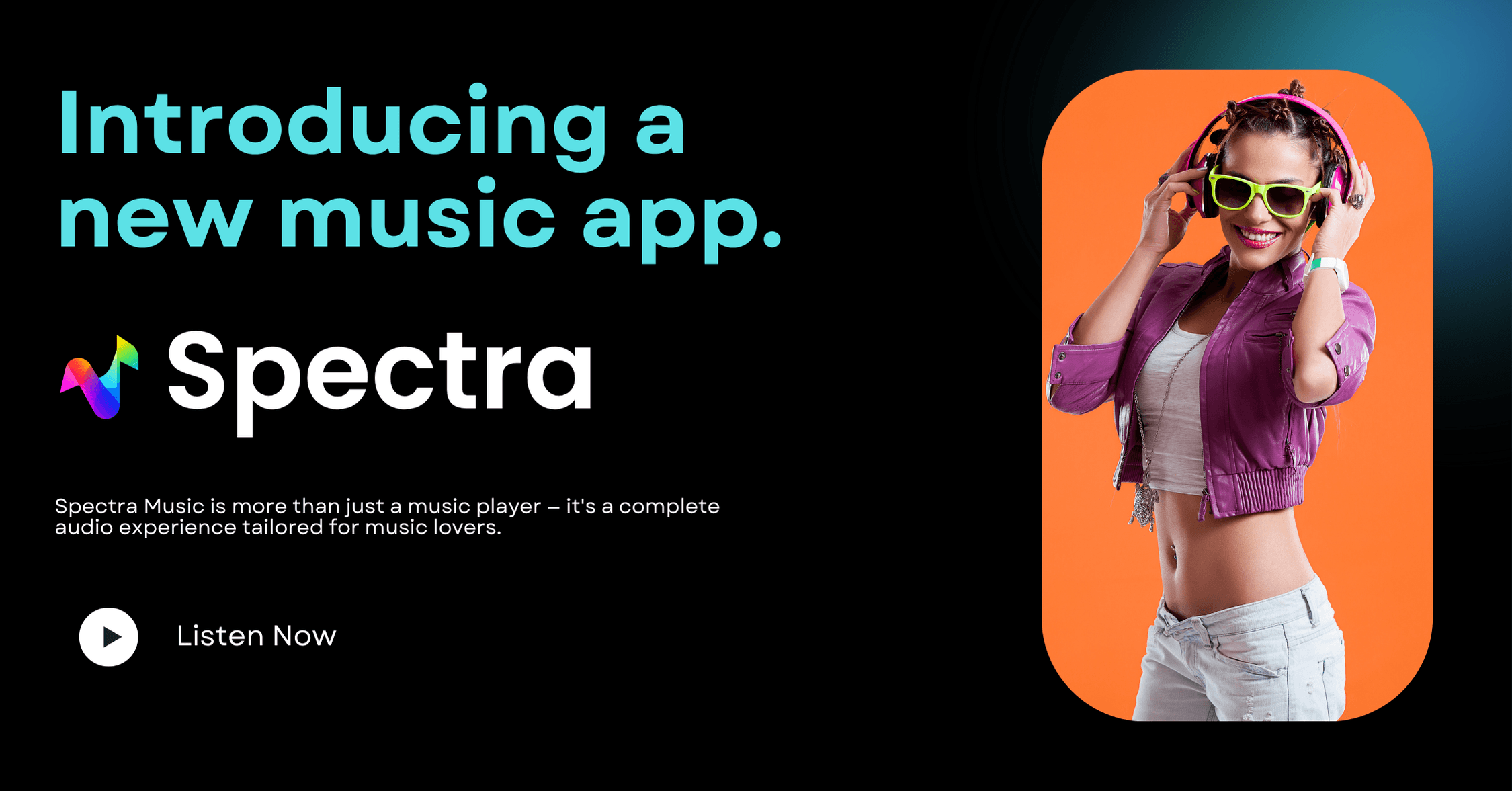 Spectra promotional banner showing a concert scene